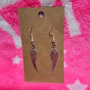 Angel Wing Silver Dangle/Drop Earrings